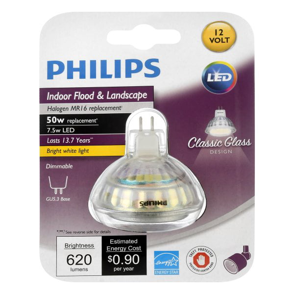 Pack of 10 lamps 50 W Philips LED GU10 Light Bulbs 4.6 W - Warm White